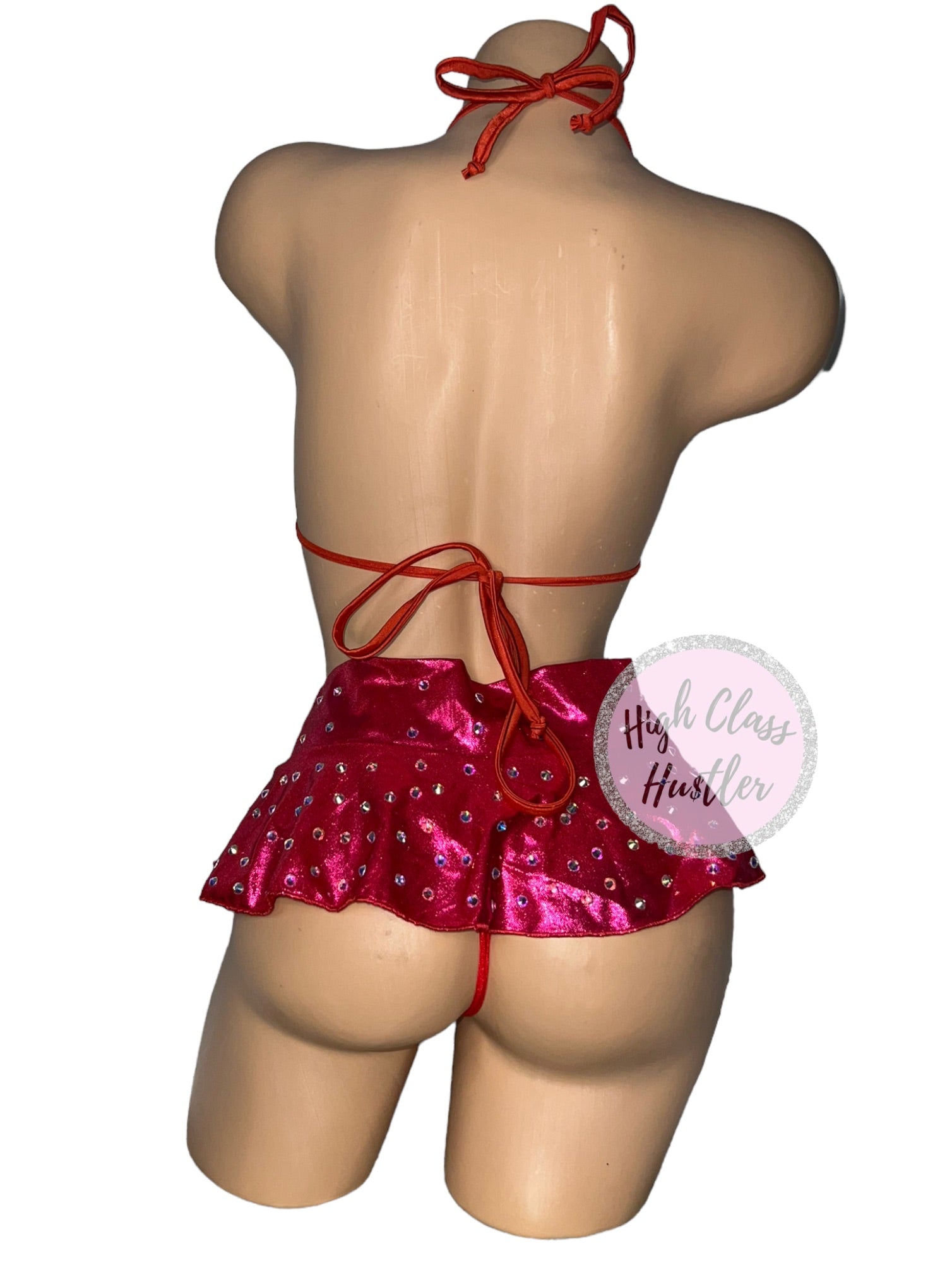 Red/Pink Mini Skirt Set – HighClassHustler